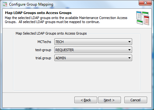 LDAP Group Mapping to Access Groups Page